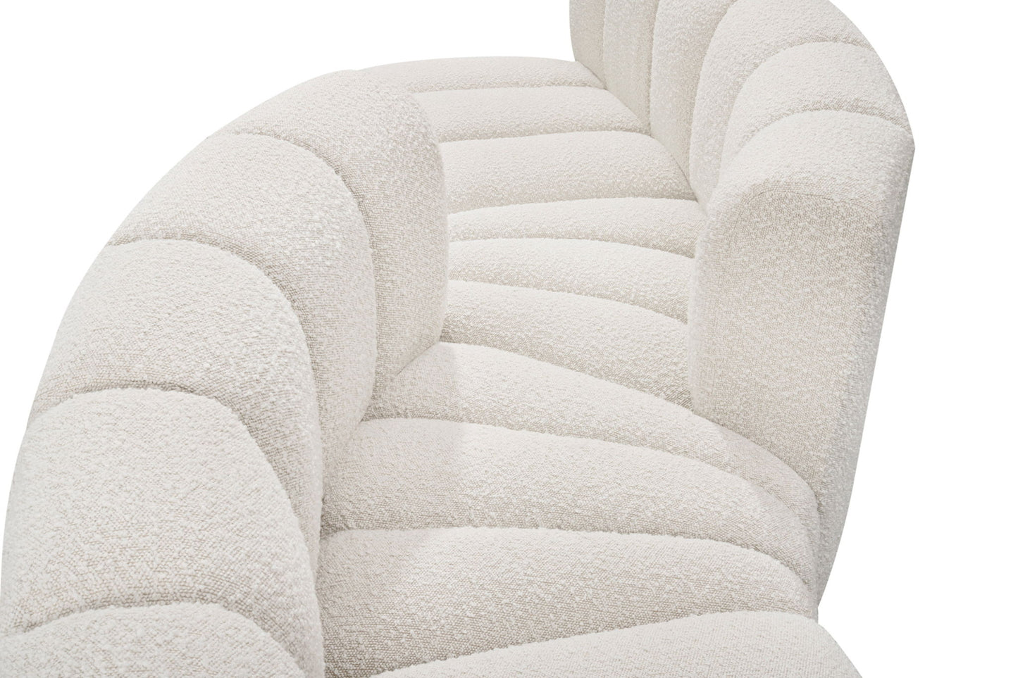 Arc - Boucle Fabric 6 Piece Modular Sofa - Black