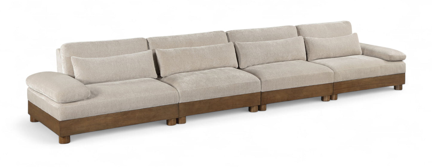 Turin - Fabric Upholstered Modular Sectional - Taupe