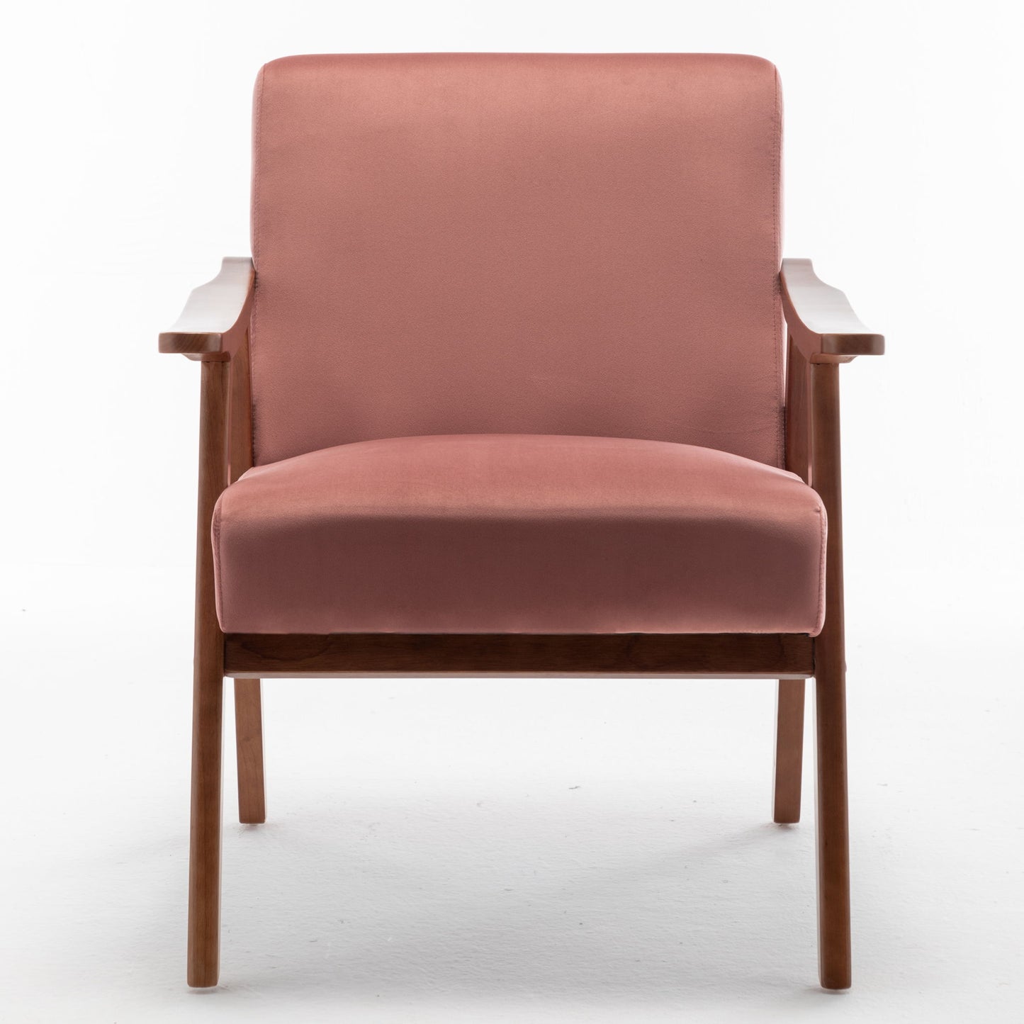 Accent Chair, Classic Mid Century Modern For Extra Seating - Rose
