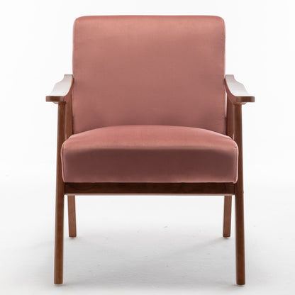 Accent Chair, Classic Mid Century Modern For Extra Seating - Rose