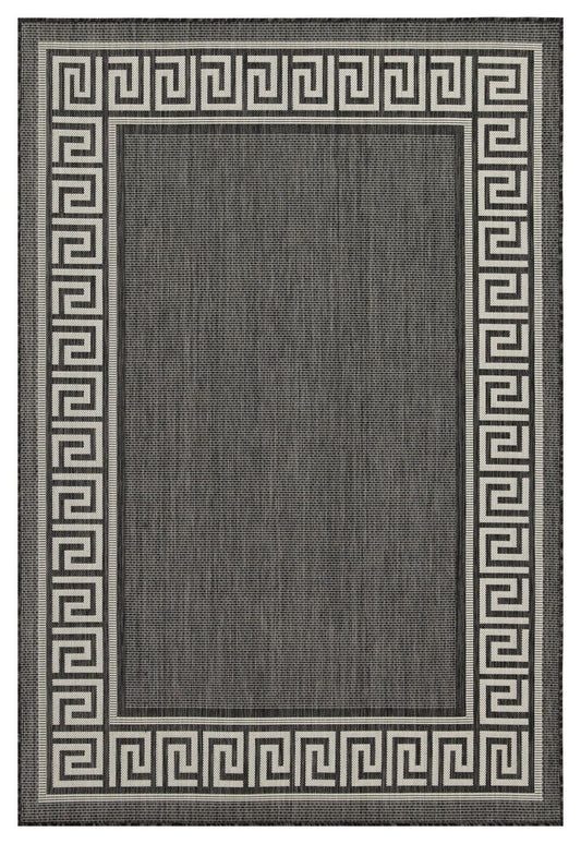 Sunshine - 5'3" X 7'3" Polypropylene Indoor, Outdoor Area Rug - Anthracite