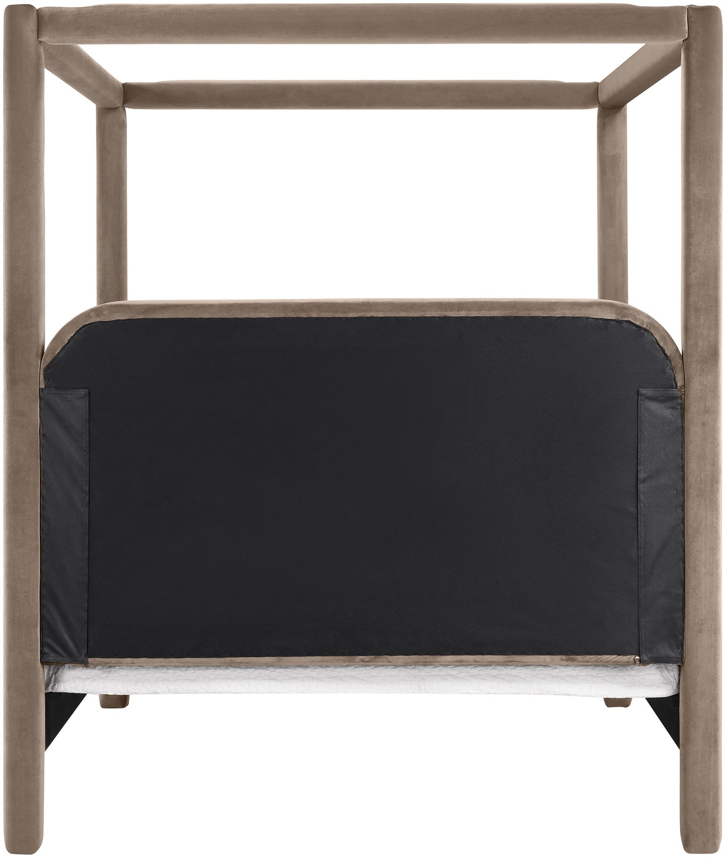 Salina - Velvet Upholstered Bed - Taupe