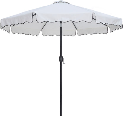 Amalfi - Aluminum Patio Umbrella - Light Brown Base / Black Pole