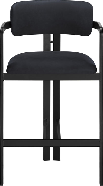 Aurum - Vegan Leather Upholstered Counter Stool With Graphite Black Base