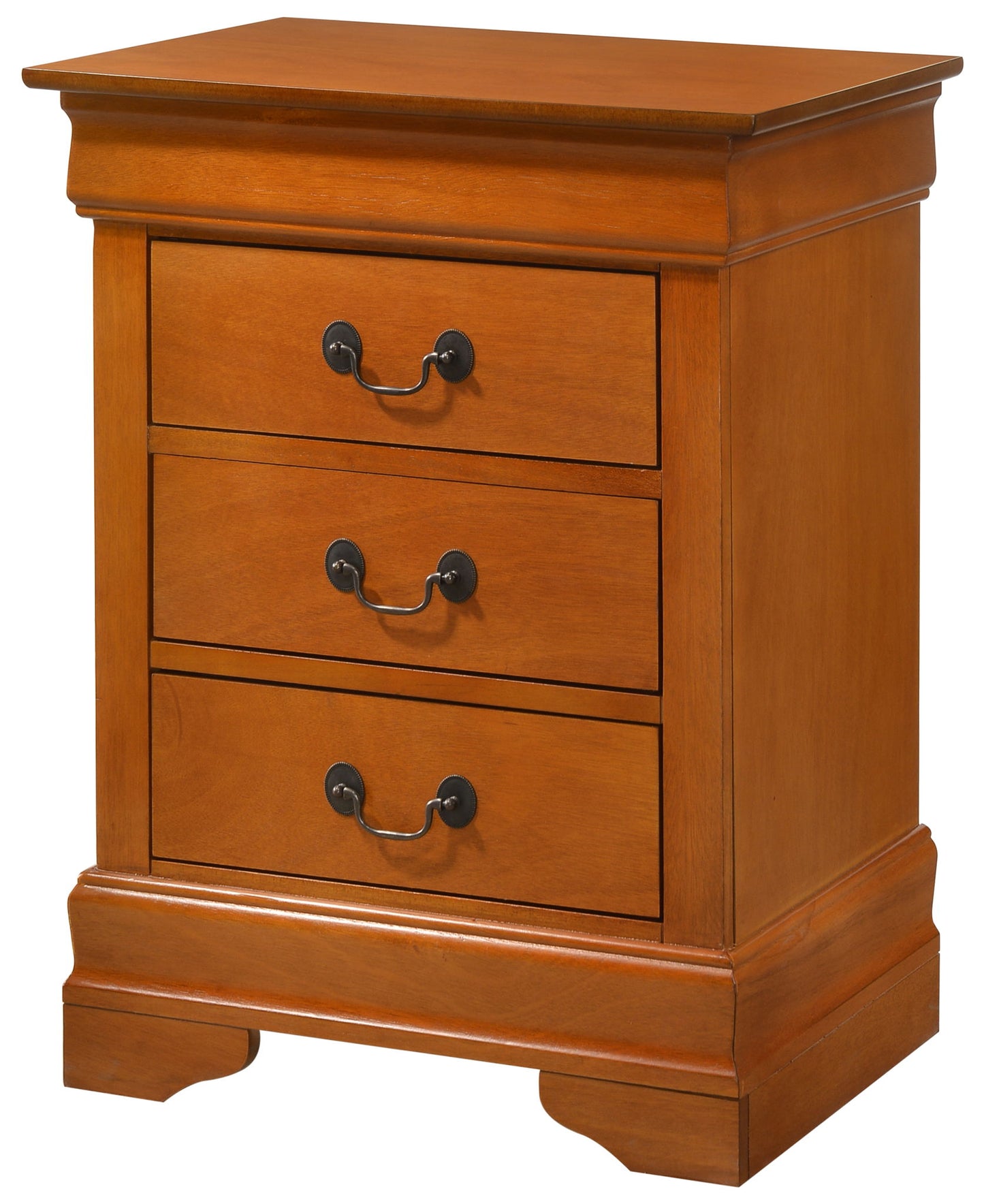 Louis Phillipe - 3 Drawer Nightstand - Oak
