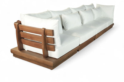 Mirella - 4 Piece Water Resistant Fabric Outdoor Patio Modular Sectional