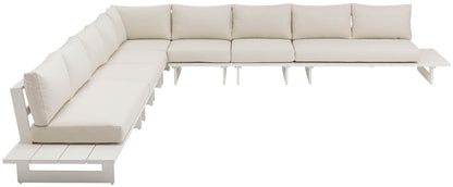 Maldives - 7 Piece Water Resistant Outdoor Patio Modular Sectional With White Base