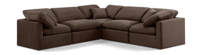 Indulge - Velvet 5 Piece Modular Corner Sectional