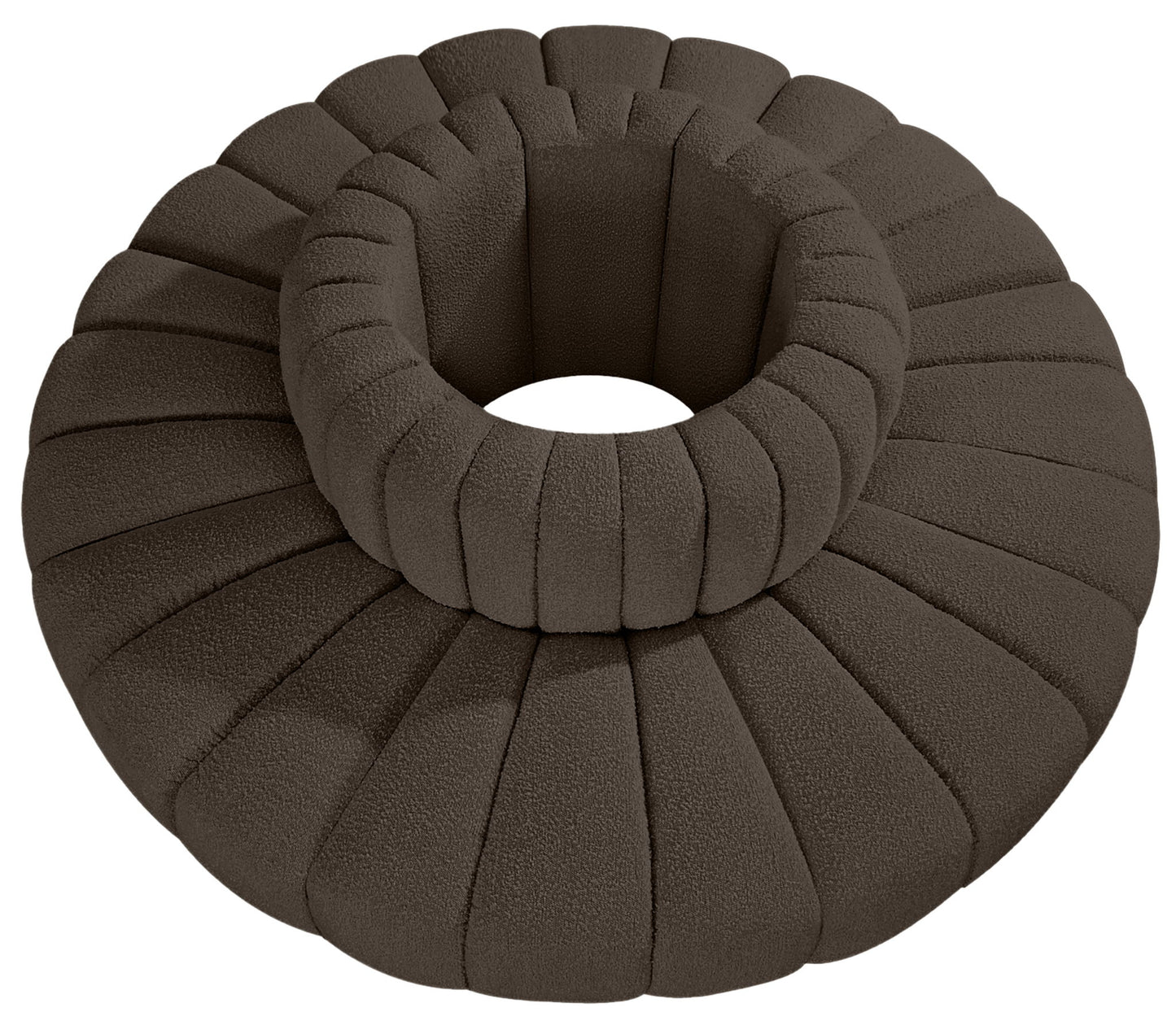 Arc - Boucle Fabric 8 Piece Round Modular Sofa