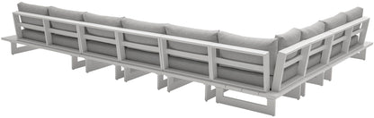 Maldives - 7 Piece Water Resistant Outdoor Patio Modular Sectional With White Base