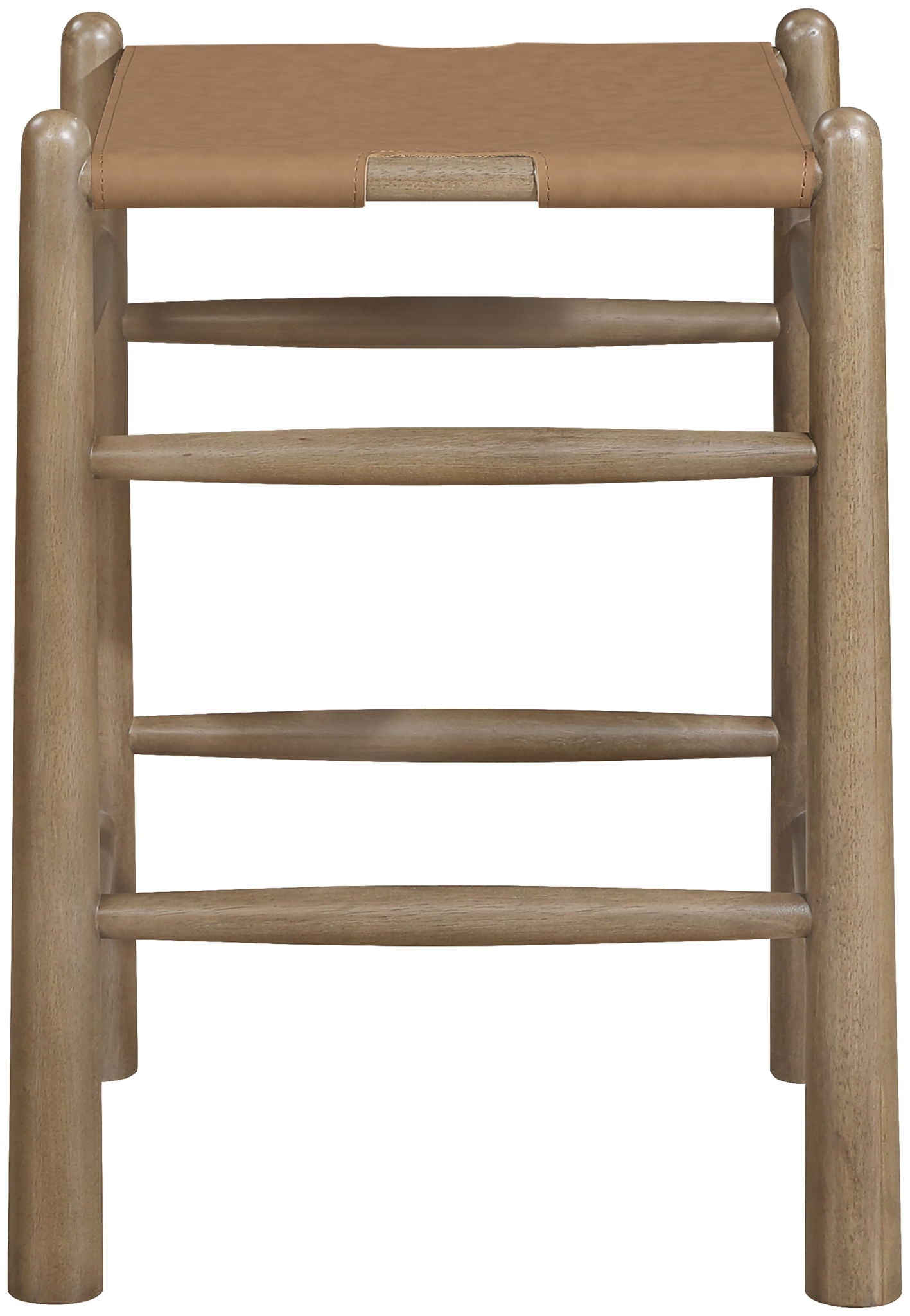 Santos - Backless Counter Stool With Stained Brown Base