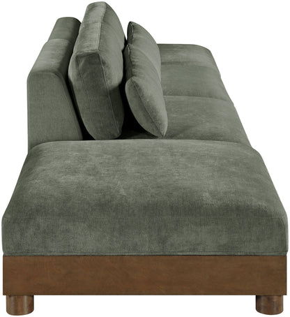 Turin - Chenille Fabric Upholstered Modular Sectional - Green