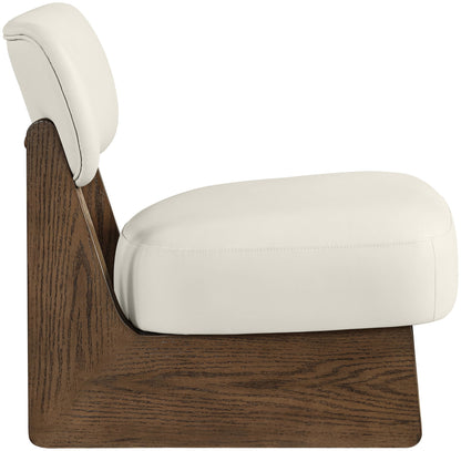 Vetra - Vegan Leather Upholstered Accent Chair With Brown Base