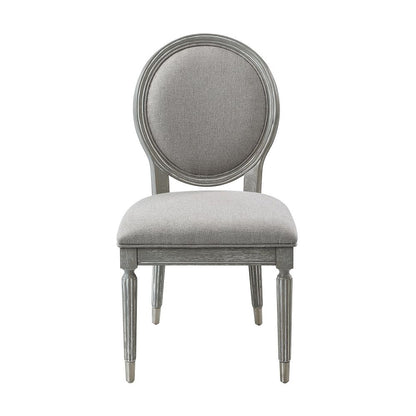 Adalynn - Side Chair (Set of 2) - Gray Fabric & Weathered Gray Oak