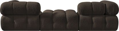 Ames - 3 Piece Boucle Modular Sofa With 1 Backless Seat