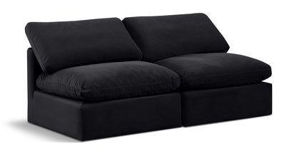 Indulge - Velvet 2 Seat Modular Armless Sofa