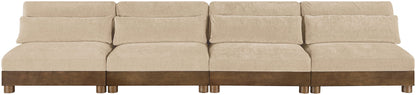 Turin - Chenille Fabric Upholstered Modular Sectional - Beige