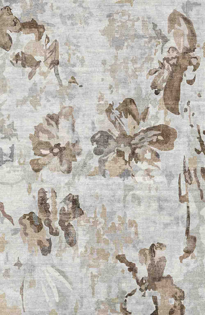 Macau - 28" X 43" Non - Slip Accent Rug - Beige Brown / Ivory / Taupe