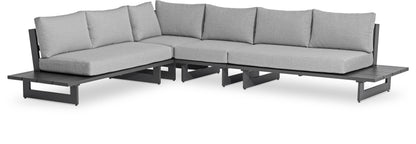 Maldives - 4 Piece Water Resistant Outdoor Patio Modular Sectional With Gray Base