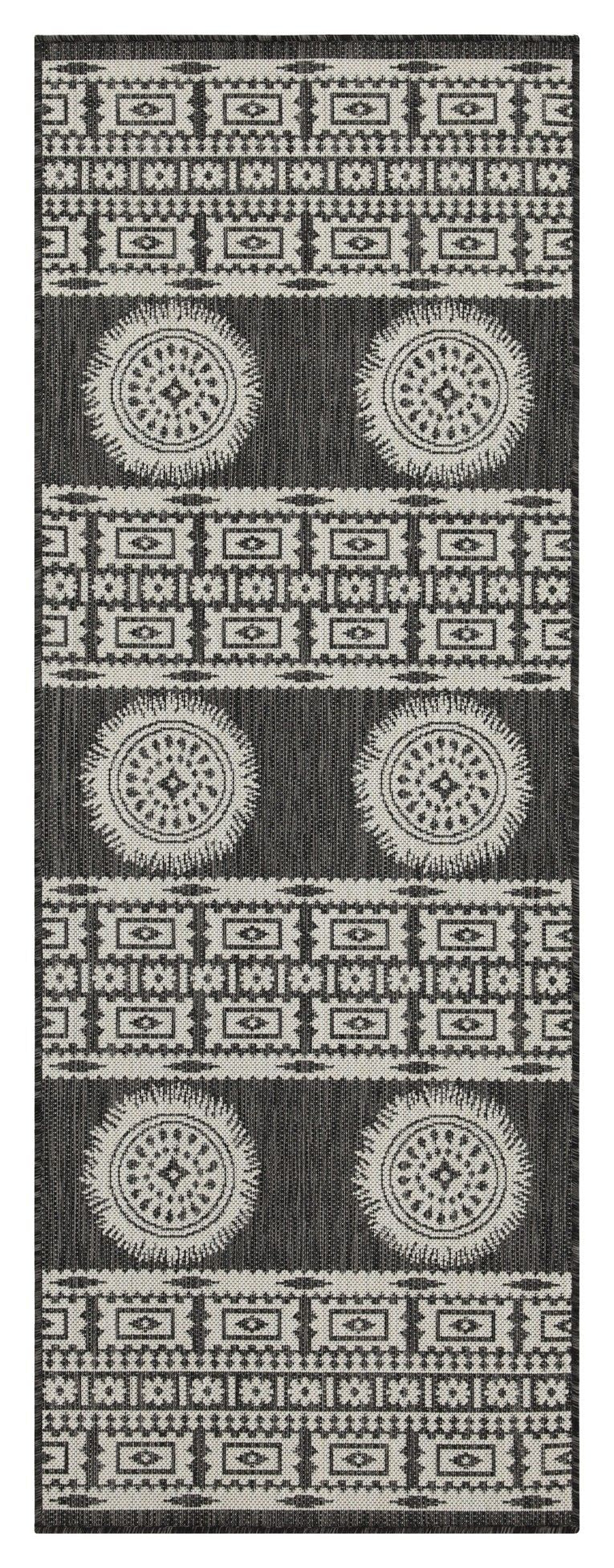 Sunshine - 5'3" X 7'3" Indoor, Outdoor Area Rug Polypropylene - Anthracite
