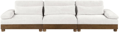 Turin - Chenille Fabric Upholstered Modular Sectional - Cream