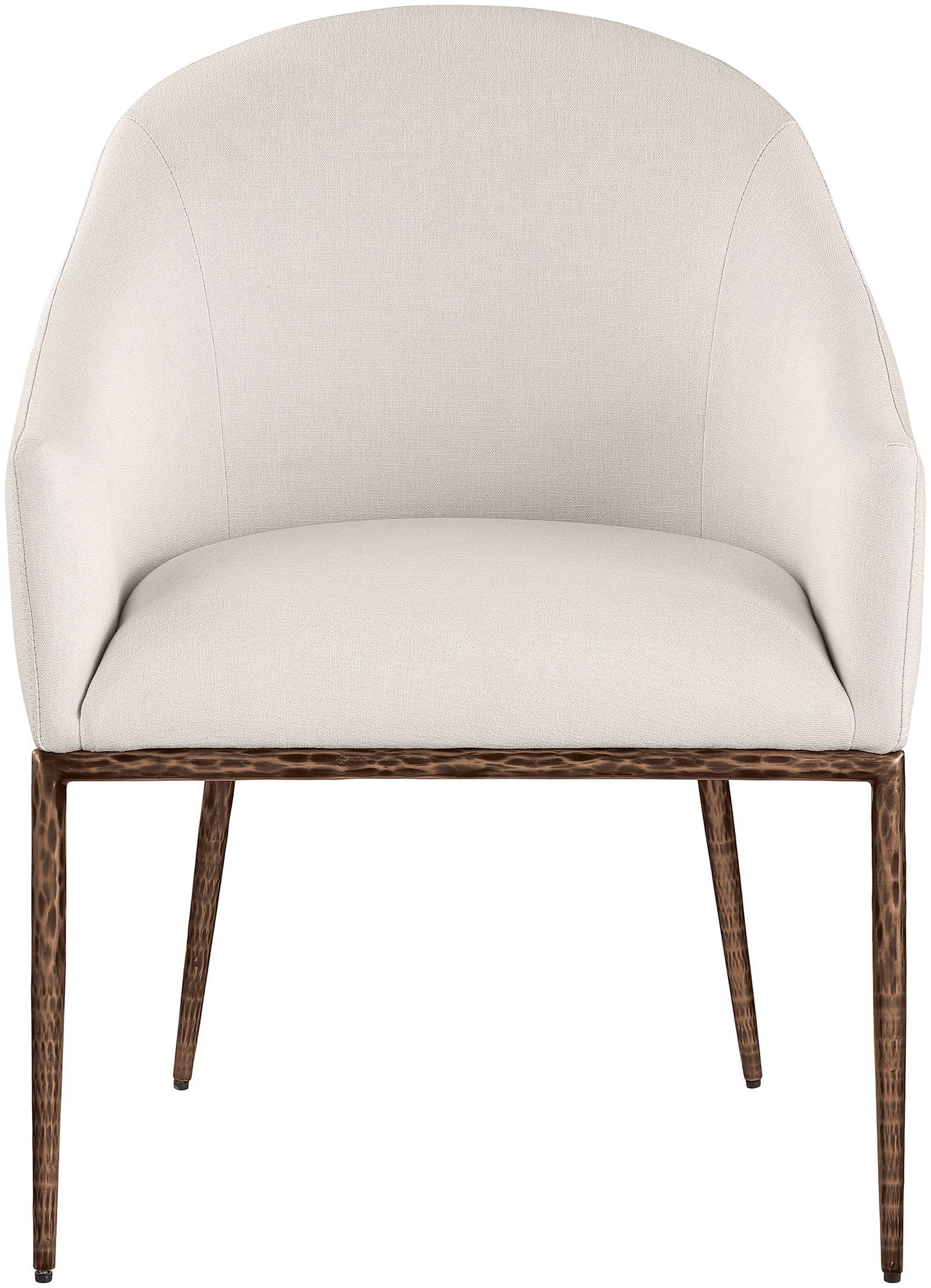 Ferro - Upholstered Dining Arm Chair With Brushed Bronze Legs