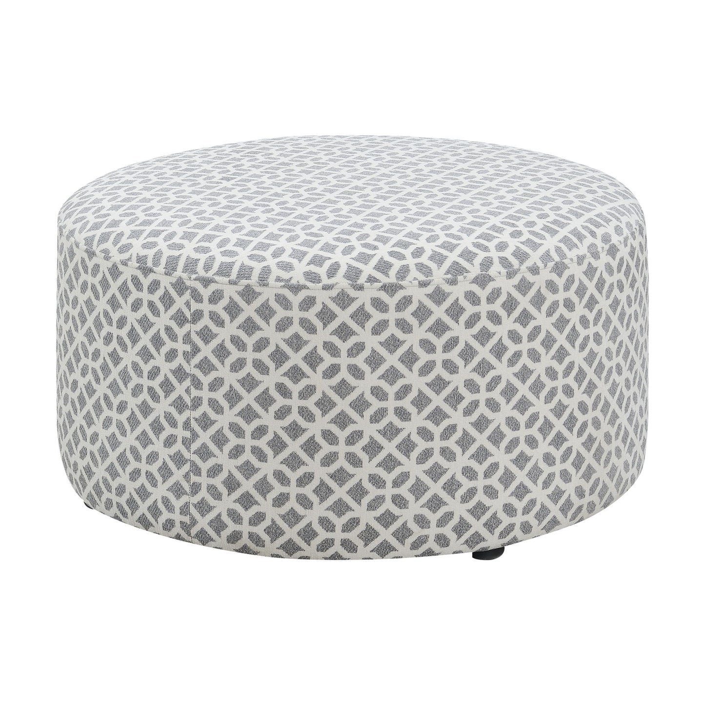 Round Ottoman - Gray