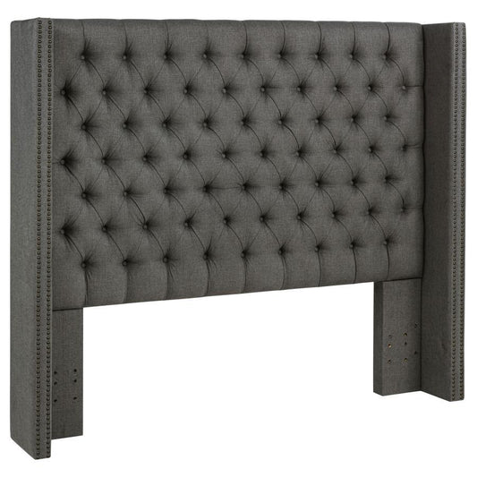 Bancroft - Upholstered Full Wingback Headboard - Gray