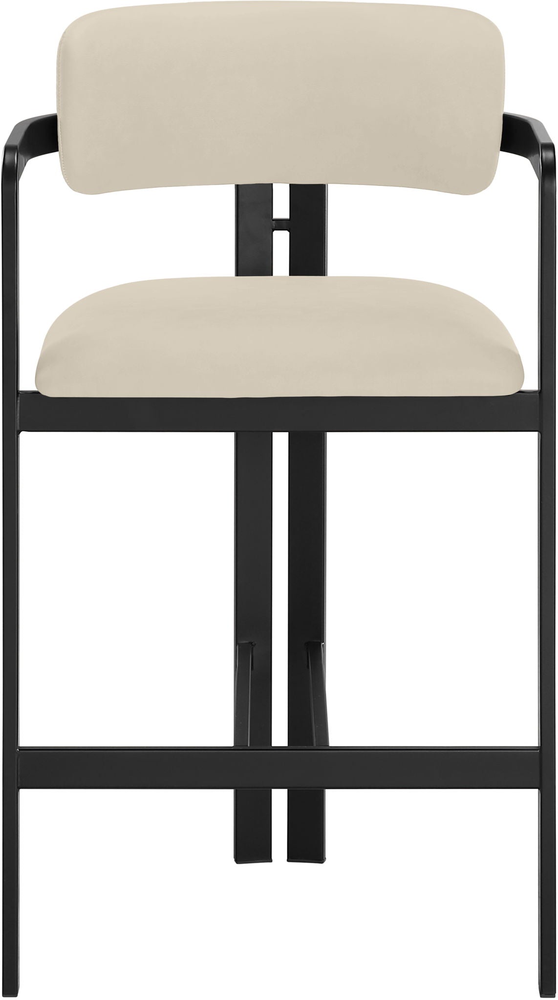 Aurum - Vegan Leather Upholstered Counter Stool With Graphite Black Base