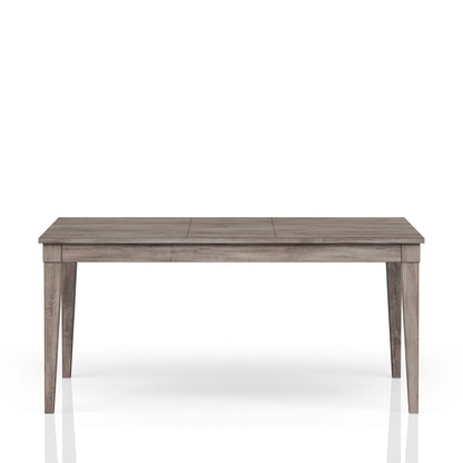 Rustic Dining Table Two Storage Drawers And Leaf - Gray