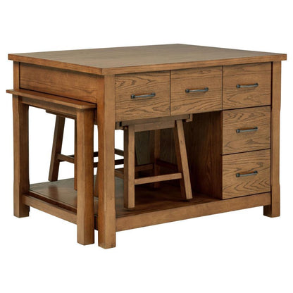 Mayfair - 2 Pieces Stool, Box 3 of 3 - Dark Oak