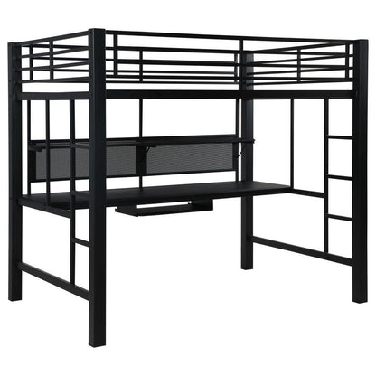 Avalon - Full Workstation Loft Bed - Black