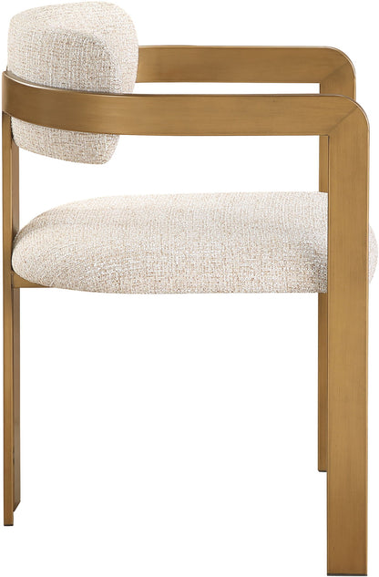Aurum - Linen Textured Fabric Upholstered Dining Chair (Set of 2)