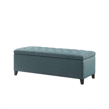 Tufted Top Soft Close Storage Bench - Blue