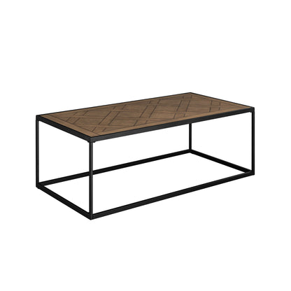 Decorative Parquet Top Rectangle Coffee Table - Parquet Veneer
