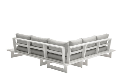 Maldives - Water Resistant Outdoor Patio Sectional With White Frame