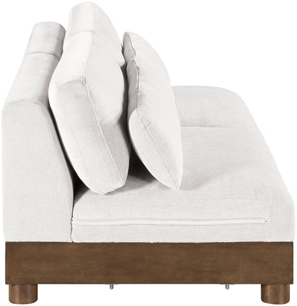 Turin - Chenille Fabric Upholstered Modular Sectional - Cream