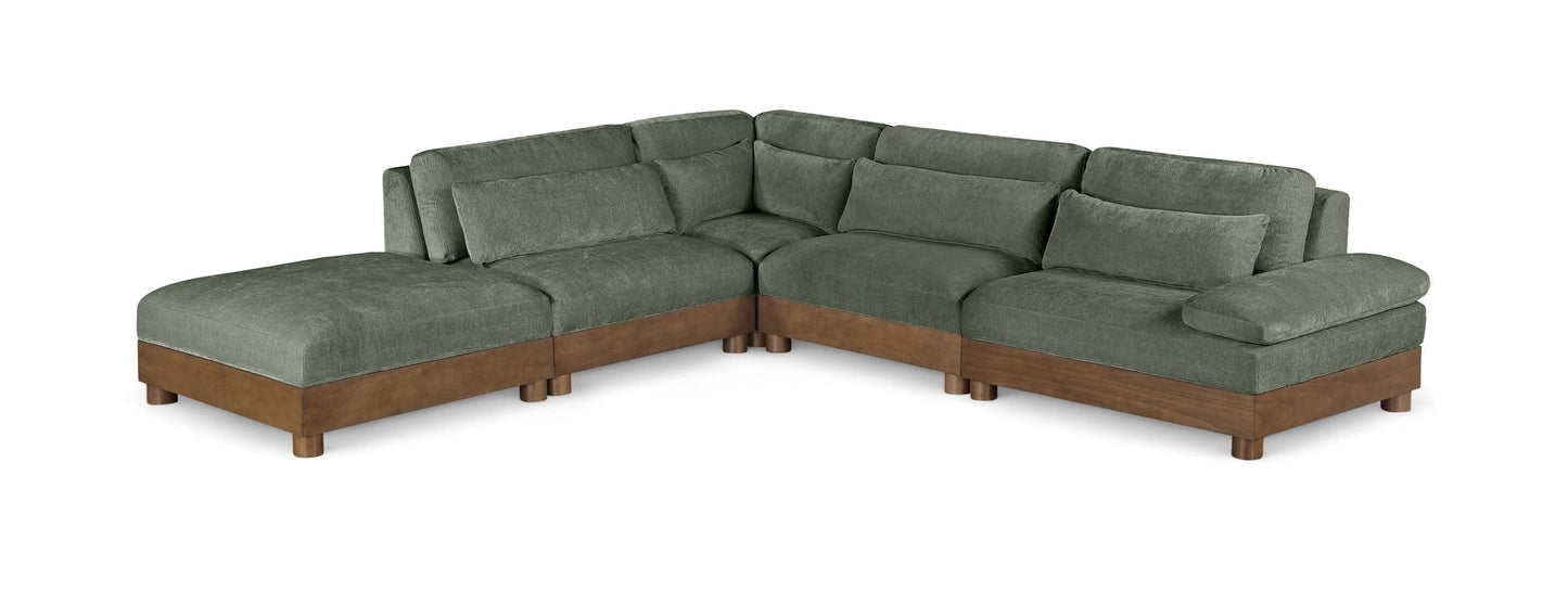 Turin - Fabric Upholstered 5 Piece Modular Sectional