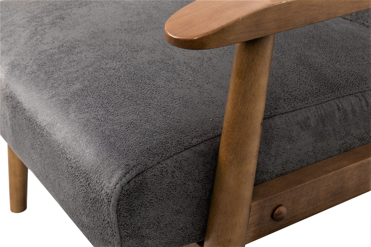 Wide Classic Mid-Century Modern Arm Chair - Gray