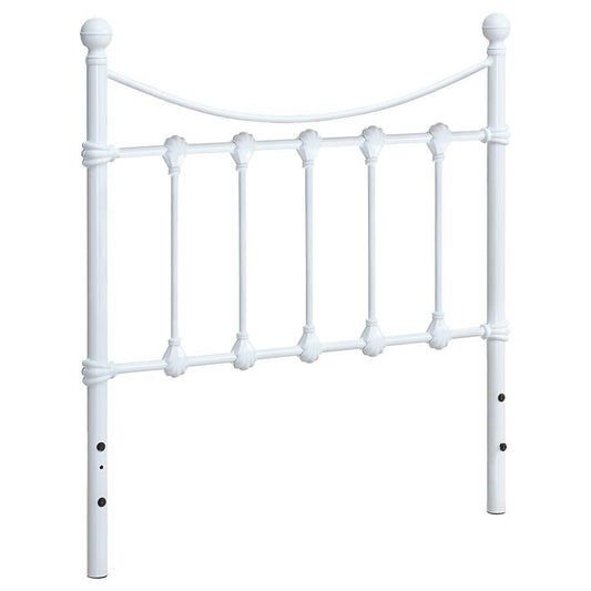 Marie - Metal Twin Open Frame Headboard - White