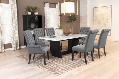 Sherry - Rectangular Marble Top Dining Table Set