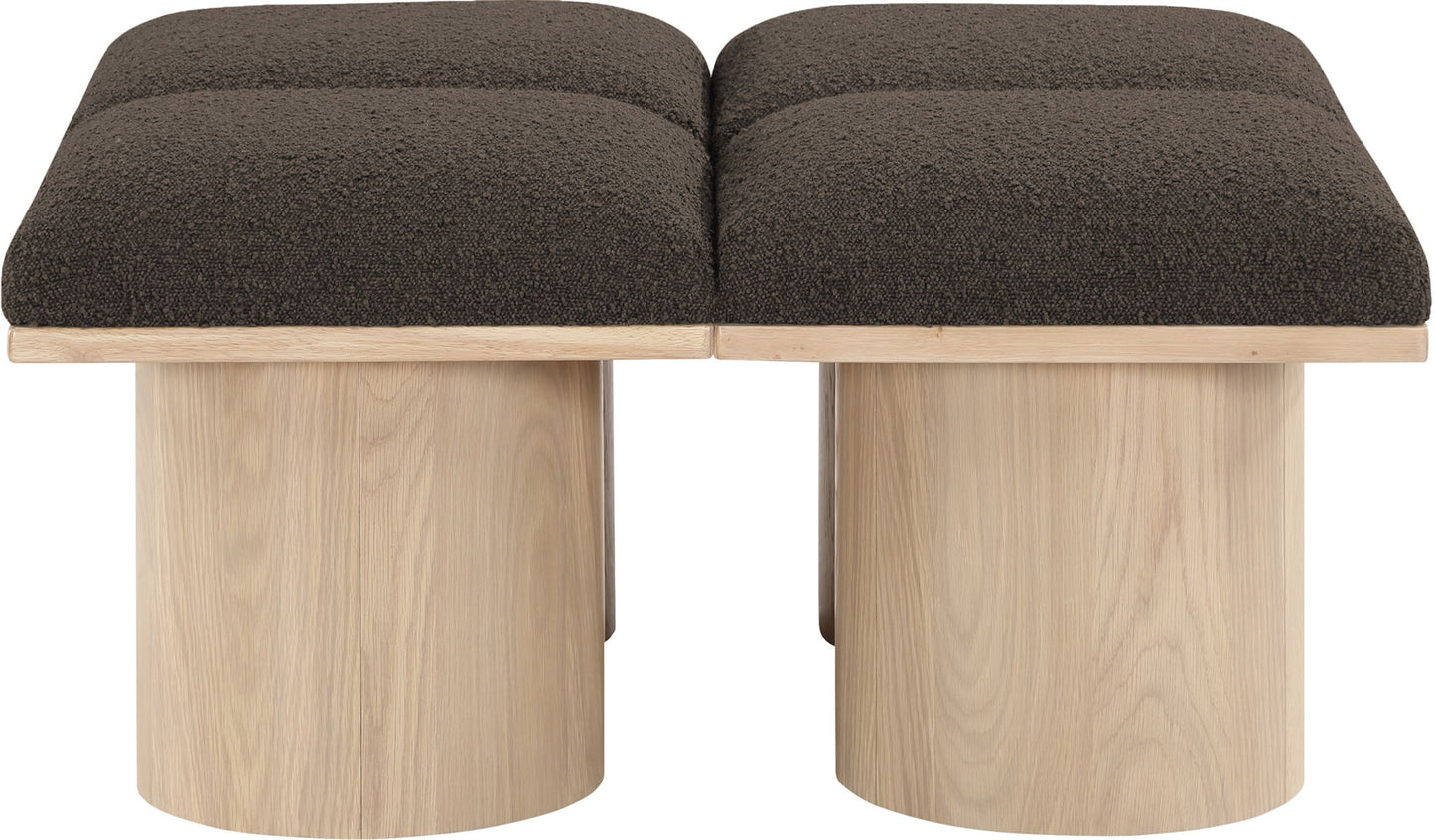 Pavilion - 4 Piece Modular Bench With Natural Base