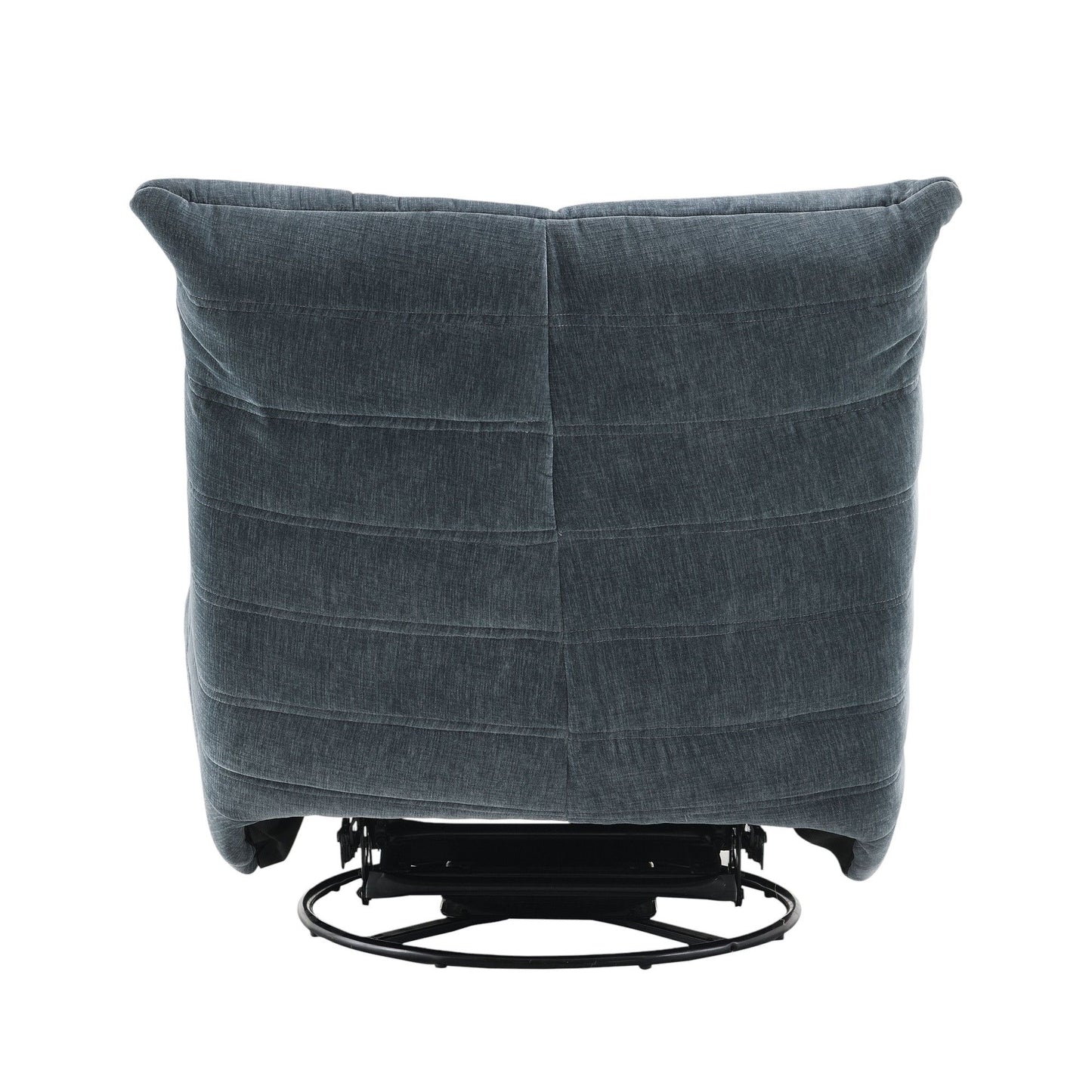 Talmon - Chenille Glider Recliner With Swivel - Dark Gray