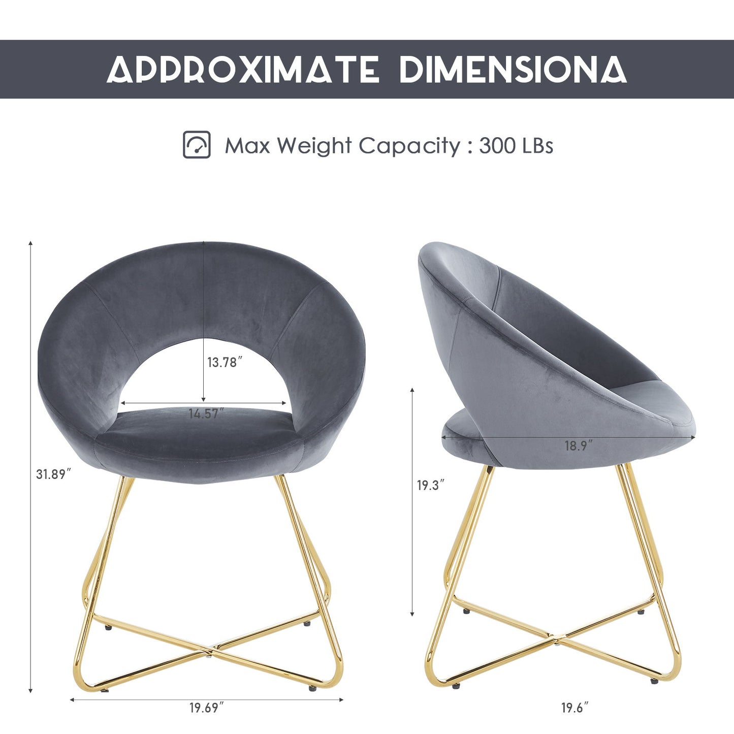 Modern Accent Velvet Lounge Chair