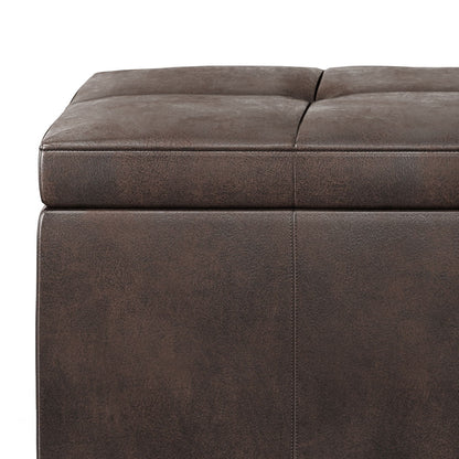 Castleford - Storage Ottoman - Distressed Brown