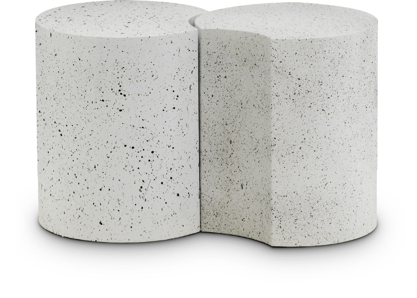 Dimple - 2 Piece Modular End Table - Terazzo Finish