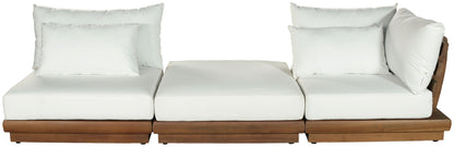 Mirella - 3 Piece Water Resistant Fabric Upholstered Outdoor Patio Modular Sofa