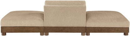 Turin - Chenille Fabric Upholstered Modular Sectional - Beige