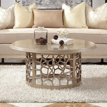 HD-8913CHAM - 3 Piece Coffee Table Set - Champagne