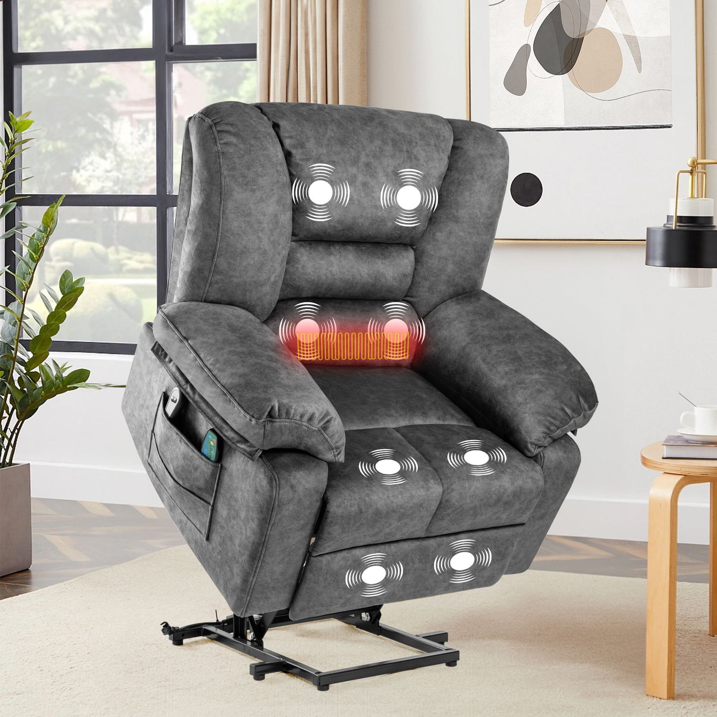 Power Lift Recliner Chair Sofa With Massage
